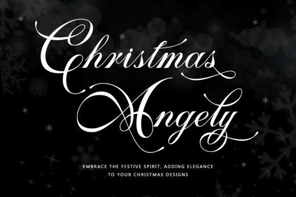 Christmas Angely: A Touch of Calligraphic Enchantment