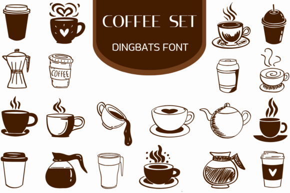 Coffee Set: The Handcrafted Font for Authentic Design Projects