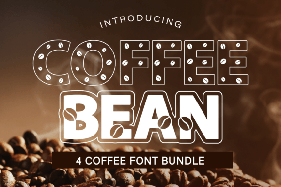 Four Coffee Bean Font Bundles for Authentic Branding