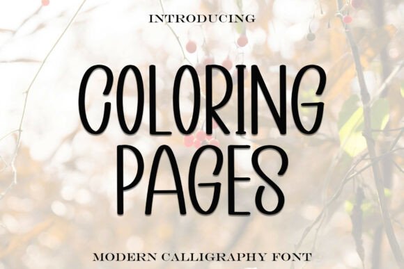 The Colorful Charm of the Coloring Pages Typeface